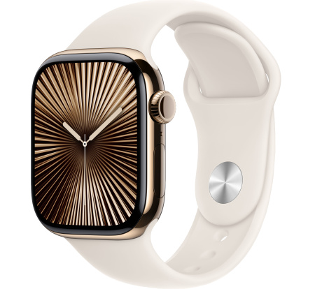 Умные часы Apple Watch Series 10 42 мм, M/L 140-245 мм, Titanium Case GPS+Cellular, Gold